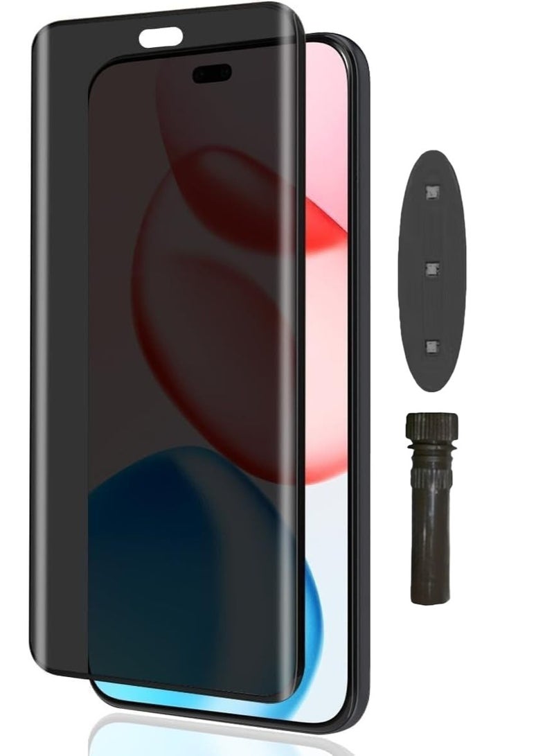 واقي شاشة للخصوصية لهاتف Honor 400 Pro، مصنوع من زجاج مقاوم للأشعة فوق البنفسجية، يدعم قارئ بصمات الأصابع، منحني بدرجة صلابة 9H، مضاد للتجسس، مصنوع من زجاج مقوى